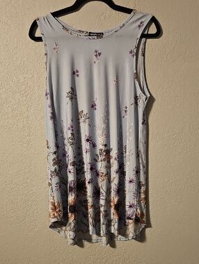 Mix It Up Light Blue Floral Sleeveless Top